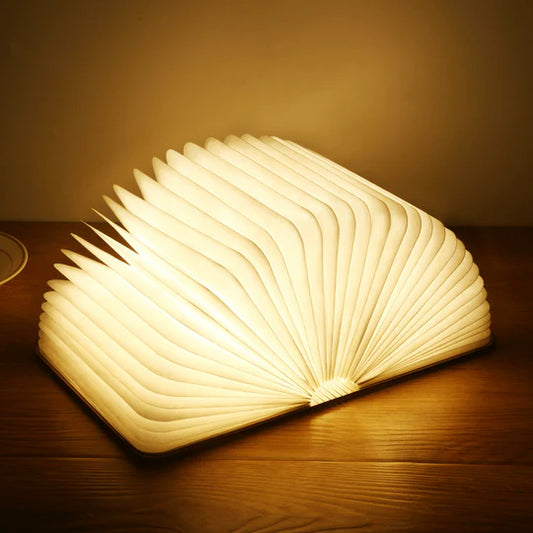 Wooden Folding Book Lamp