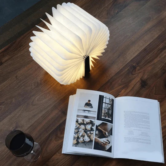 Wooden Folding Book Lamp