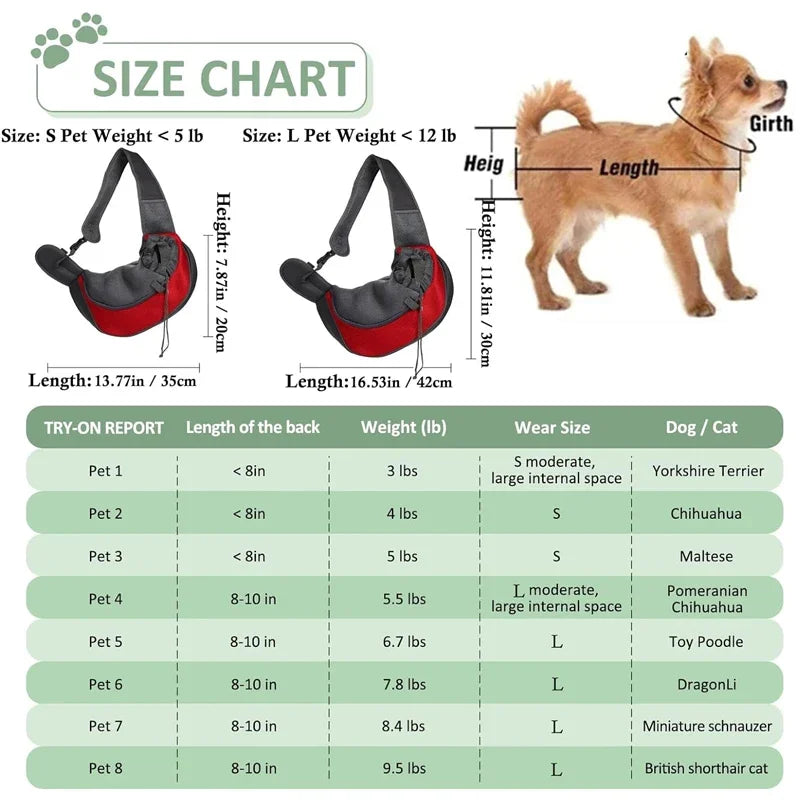 Breathable Pet Sling Carrier