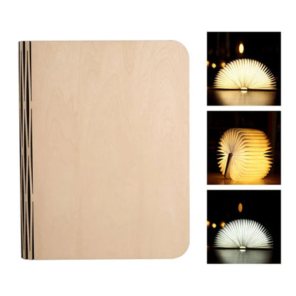 Wooden Folding Book Lamp