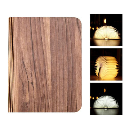 Wooden Folding Book Lamp